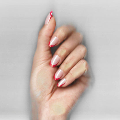 "French red glazed" nail-set