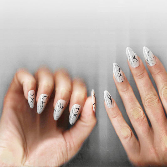 "Tribal chrome" nail-set